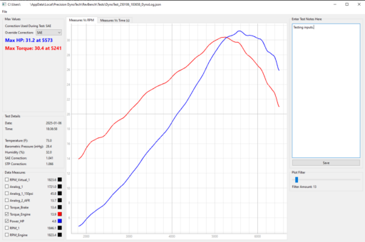 RevBench Dyno Software